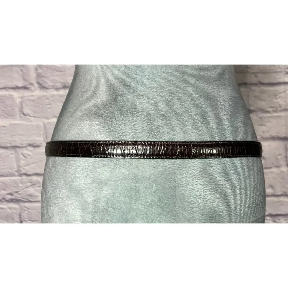 Brighton Style Leather Belt with Metal Joints